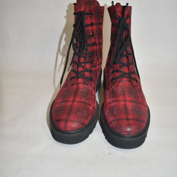 Paul Green Bronx Lace-Up Platform Boot PLATFORM CHUNKY RED 10 (D16) - Picture 3 of 7